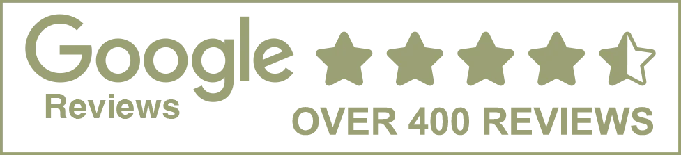 Over 400 Reviews on Google